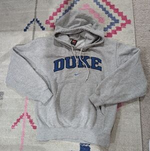 Vintage Nike Hoodie - Duke University - Men's Size Small - Grey/Blue